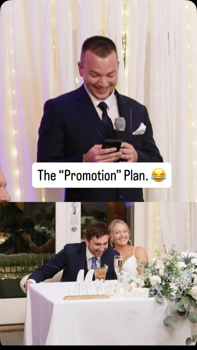 The “Promotion” Plan. 📈😂 

Behind the roast was a sweet welcome to the family—and a brother who truly loves his sister. Drop a 😂 if you love a good sibling roast! 

✨Dream Team✨ 

Venue | @foresthouselodge 
Video | @theuncommonweddings 
DJ | @musicandmoreentertainment 
Florals | @strelitzia_weddings_and_events 
Hair + Makeup | @summerbridalbeauty  @delaneylynnebeauty 

#foresthillwedding #foresthouselodge #californiawedding #mountainwedding #sierranevadawedding