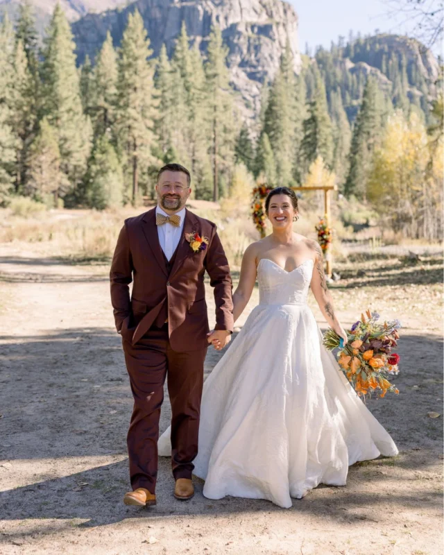 Congratulations to Sofia and Robbie! 

✨Dream Team✨ 

Venue | @kennedymeadowspackstation 
Coordinator | @erinbettsevents 
Catering | @sierrasmokebbqcatering 
Florals | @sweetlilacsstudio 
Hair + Makeup | @braidedblondelocks 
Photo + Video | @theuncommonweddings 
Portable Toilets | @eldoradoseptic 
Rentals | @standardeventrentals 

#pinecrestwedding
#kennedymeadowspackstation
#mountainwedding
#californiawedding
#rusticwedding